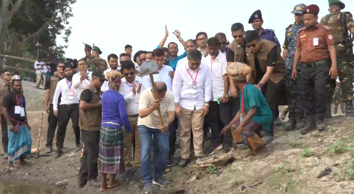 বাগবাড়ীর নশিপুর-চৌকিরদহ খাল খননের উদ্বোধন করলেন প্রধানমন্ত্রী